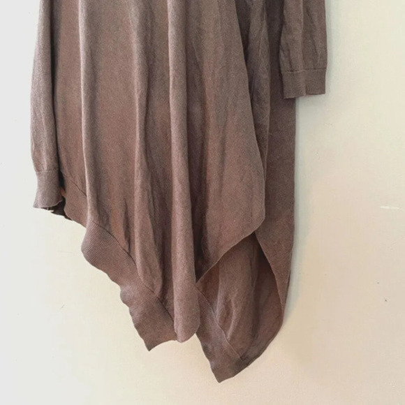 Charli London Women's Brown One Shoulder 3/4 sleeve Jumper Size 1 XS Lightweight - Picture 3 of 14